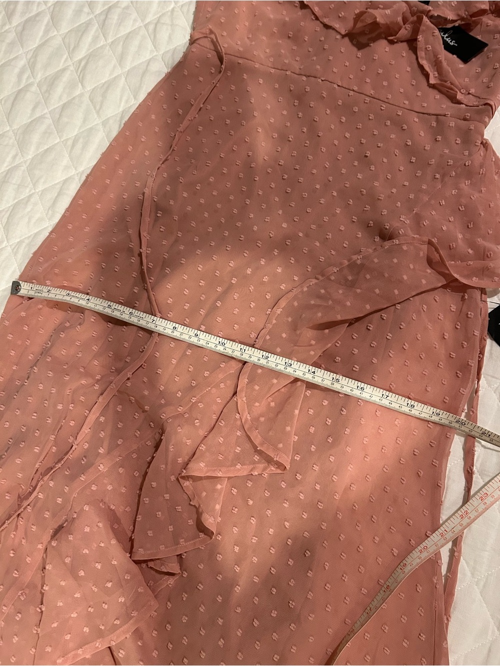 Lulu's Dusty Rose Ruffle Maxi Dress - Picture 6 of 10